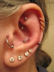 Triple Ear Lobe Piercing Care Infection Healing Jewelry Price Types